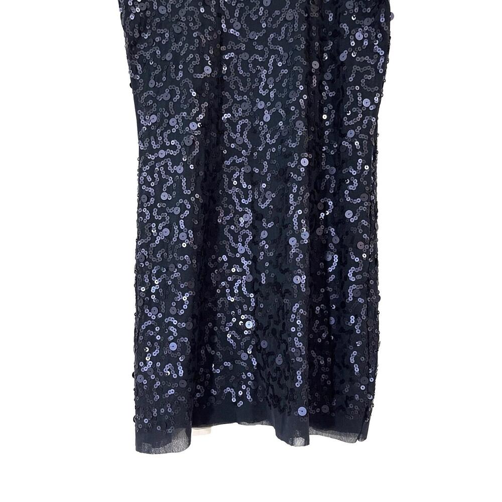 Max Studio Women’s Size Small Dark Blue Sequin Mesh Sleeveless Tunic Tank Top - Picture 9 of 9